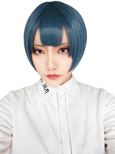 Nuoqi Anime Girls Short Bob Human Hairs with Bang Cosplay Wigs