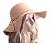 Onlineb2c Fascharmy Vintage Women Ladies Floppy Wide Brim Wool Felt Fedora Cloche Hat Cap