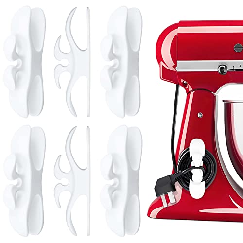 Cord Organizer for Appliances, 6 Pcs Upgrade Design Cord Wrappers for Kitchen Appliances with Super Sticky Adhesive, Cord Organizer Stick On Mixer, Air Fryer, Pressure Cooker, Coffee Maker