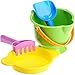 Hape Kid's Beach Basics Toy Set, Green Bucket, 1 ea (E4001)