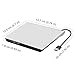 [Updated Version] External CD Drive, Botee USB 3.0 Portable CD DVD +/-RW Drive Slim DVD/CD ROM Rewriter Burner Writer, High Speed Data Transfer for Laptop/Macbook/Desktop/MacOS/Windows10/8/7 (White)