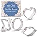 Ann Clark Cookie Cutters Valentines Cookie Cutters 4-Pc. Set Made in the USA, Lips, Heart, X, and O