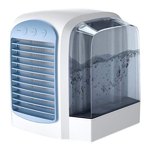 Portable Air Conditioner USB Air Cooler Humidifier Purifier Desktop Cooling Swamp Device for Office Bedroom Home(Blue)