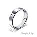 XUANPAI Free-Engraving Stainless Steel Simple Cross Ring Band for Men Women,Religions Personalized Gift