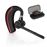 Bluetooth Headset, Wireless Bluetooth 4.1 In Ear Earpiece Earphones Headphones with Noise Reduction, Hands Free w/ Mic for Office/Business/Workout/Driver/Trucker by Audioxa