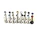 BODYA Lot of 16 Assorted Gems Labret Lip Bar Chin Lip Rings Piercing 1.2mm Surgical Steel 16 Guage Body Jewelry