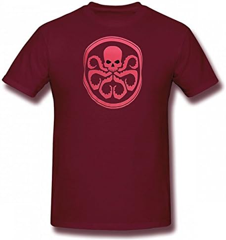 ZMOPOO Hydra Logo Symbol Stylish Tshirt Cool Print T-Shirts Valentine Day Men Tee Burgundy