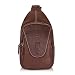 Kattee Crocodile Embossed Flap Genuine Leather Sling Bag