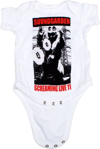 Soundgarden - Godzilla Onesie in White, Size: 6 Months, Color: White