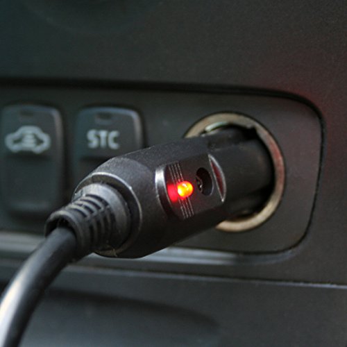 TireTek Premium 12V 13' Foot Heavy Duty Car Cigarette Lighter Socket Extension Cord, Fused (Black)