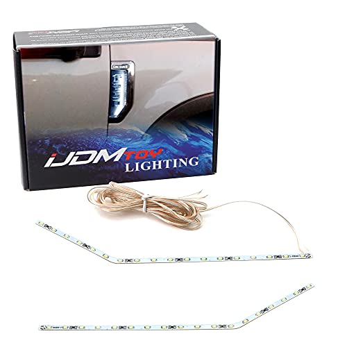 IJDMTOY Xenon White LED Fender Emblem Light Kit For 2017-2021 Ford F250 F350 F450 Super Duty Trucks