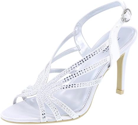 Unforgettable Moments Women's White Women's Lovely Stone Sandal 9 Regular