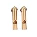 Daixers Portable Brass Emergency/Survival Whistle with Leather Necklace,Set of 2