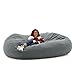 Big Joe XXL Fuf Foam Filled Bean Bag Chair, Comfort Suede, Steel Grey