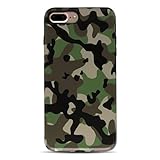 GOLINK iPhone 7 Plus Case/iPhone 8 Plus Case for Men, Camouflage Camo IMD Printing Slim-Fit Anti-Scratch Shock Proof Anti-Finger Print Flexible TPU Gel Case For iPhone 7/8 Plus - Brown