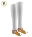 Presadee 15-20 mmHg White Copper Compression Increase Oxygen Circulation Anti-Fatigue Energy Socks  (L/XL)