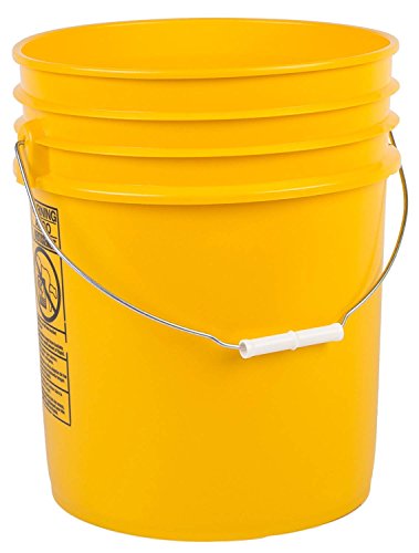 Hudson Exchange Premium 5 Gallon Bucket with Gamma Seal Lid, HDPE, Yellow
