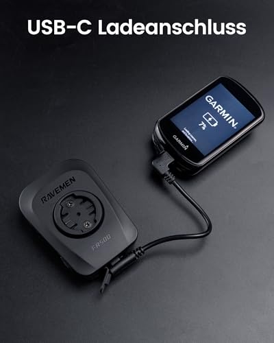 RAVEMEN FR500 Bicycle Computer Accessories, Compatible with Garmin/Wahoo Bicycle Computer IPX6 Waterproof USB-C Charging