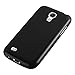 Cadorabo Case Compatible with Samsung Galaxy S4 Mini in Jelly Black - Shockproof and Scratch Resistant TPU Silicone Cover - Ultra Slim Protective Gel Shell Bumper Back Skin