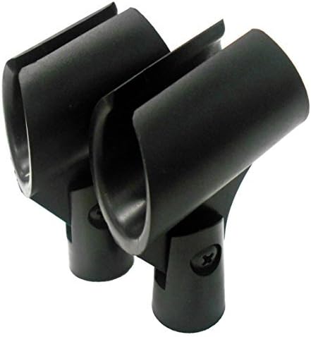 Axe Microphone Clips 5/8'' Male Wireless Mic Holder 2-Pack - Black - Universal Microphone Clip