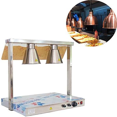 Gxet 1000W Food Heat Preservation Lamp, Heat Lamp Food Warmer Light, Food Heat Lamp, for Buffet Cafeteria Food Insulation,Silver