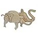 MICHLEY 1pc 3D Wooden Jigsw Puzzle Kid Educational Woodcraft DIY Kit Toy Simulation Models Little Elephant
