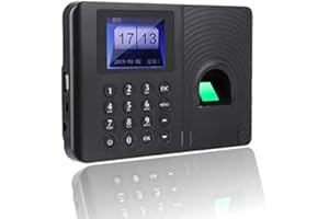 Sanpyl Biometric Fingerprint Attendance Machine Time Attendance Clock Employee Checking in Recorder Password/Fingerprint Access Control (US Plug)