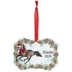 Bay Stallion Thoroughbred Horse Christmas Ornament