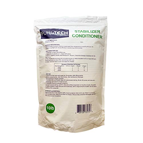 Puri Tech Pool Chemicals 15 lbs Stabilizer Conditioner Cyanuric Acid UV Protection Improves