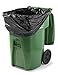 PlasticMill 100 Gallon Garbage Bags: Black, 1.3 Mil, 67x79, 10 Bags.