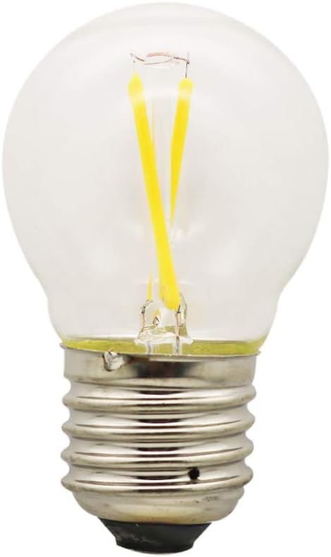 Energy Saving Light Bulbs,G45 E27 Mini Globe LED Filament Bulb, Daylight White 6000K,2W= 20W,Non Dimmable, 360 Degree Beam Angle, LED Edison Screw Light Bulb, 1 pcs