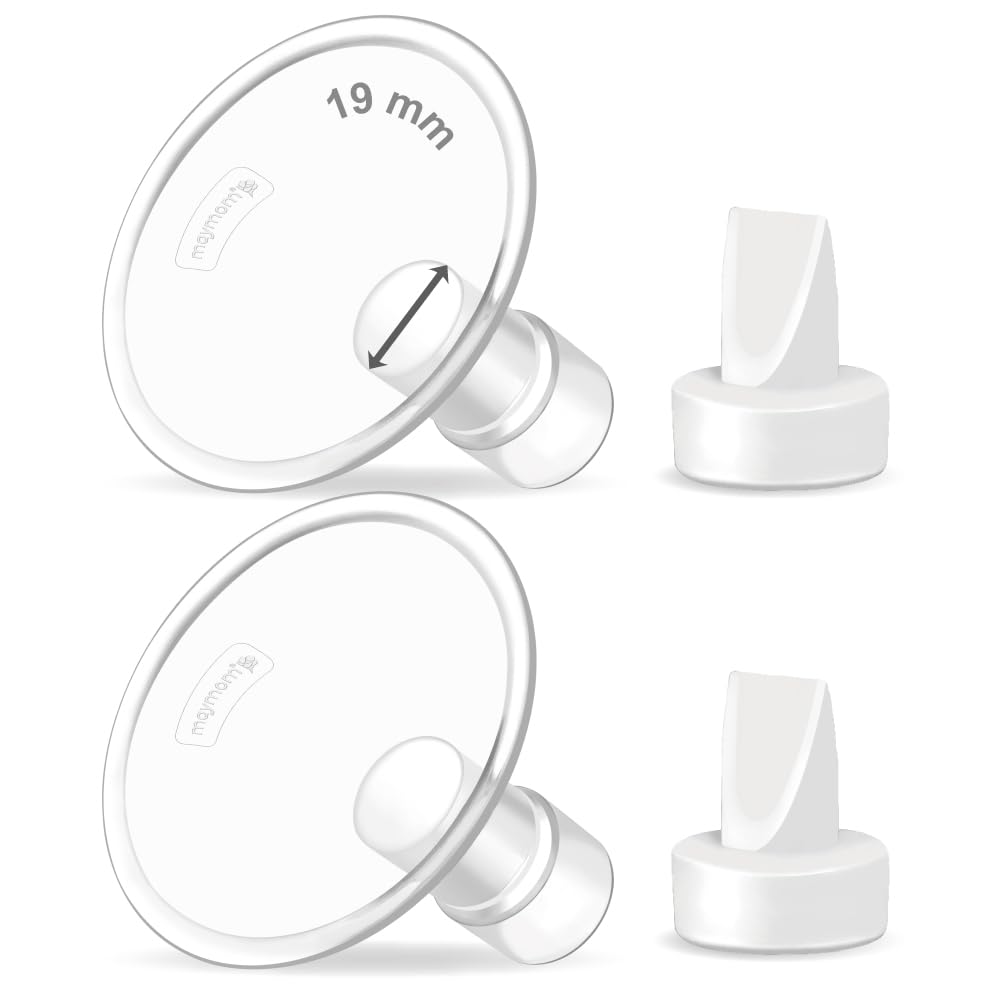 Maymom Pump Valve & MyFit 19mm Shield Compatible with Lansinoh Breast Pump Signature Pro/Smartpump/Manual Breast Pump. Replace Pump Valve. Not Original Lansinoh Pump Part