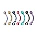 COTTVOTT 7pcs 16g Mens Womens Stainless Steel Spike Barbells Head Eyebrow Rings for Girls Piercing Body Jewelry(7pcs Ball Head)