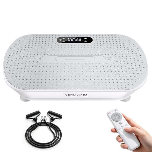 YIMUYIMU Ultra-Thin Vibration Plate Exercise Machine for Body Shaping White