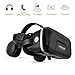 VR Headset, HAMSWAN 3D VR Glasses Virtual Reality Glasses with Built-in Headset 120 Degree FOV and Multifunction Button Compatible with iPhone, Samsung and Other Smartphone