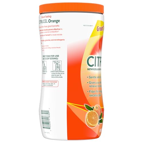 CITRUCEL POWDER ORANGE FLAVOR FIBER THERAPY FOR OCCASIONAL CONSTIPATION RELIEF, 30 OUNCE