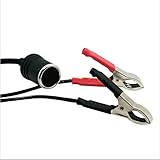 Car Battery Clipon Cigarette Lighter Socket Adaptor 12v