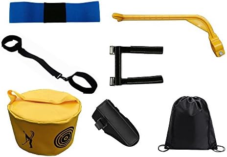 Posma TAS020 Golf Swing Trainer Posture Correctors Bundle Gift Set with Wrist Elbow Arm Leg Posture Corrector 5pcs set+Golf Hitting Bag Swing Impact Power Smash Bag+ black Cinch Sack-Golf Training Aid Posma TAS020 Golf Swing Trainer Posture Correctors Bundle Gift Set with Wrist Elbow Arm Leg Posture Corrector 5pcs set+Golf Hitting Bag Swing Impact Power Smash Bag+ black Cinch Sack-Golf Training Aid
