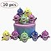 10 pcs Cute Shark Cupcake Toppers (5 colors), Shark Cake Toppers Picks for Kids Birthday Party, Baby Shower Cake Decorations