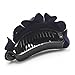 Meilliwish Flower Fabrics Ponytail Holder Banana Hair Clip 1 PCS(H29)(Dark Blue)