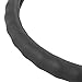 BDK Black Genuine Leather Steering Wheel Cover Large 15.5 to 16 inch
