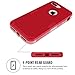 LONTECT for iPhone 7 Plus Case Hybrid Heavy Duty Shockproof Full-Body Protective Case with Dual Layer [Hard PC+ Soft Silicone] Impact Protection for Apple iPhone 7 Plus - Red