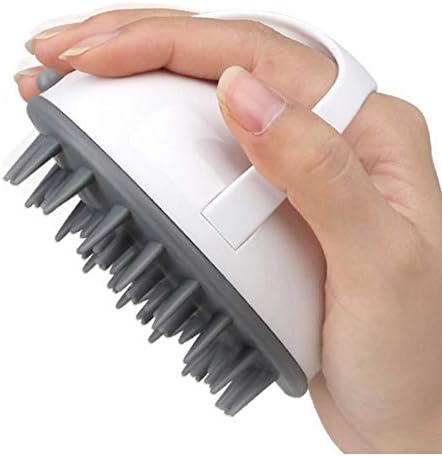 Scalp Hand Massager and Wet Body Bathing Silicone Brush - Battery Operated Shower Hairbrush