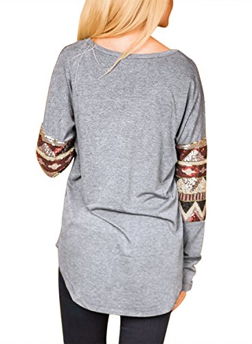 [- Happy Sailed Women Sequin Deer Design Crew Neck Christmas Jumpers  -]