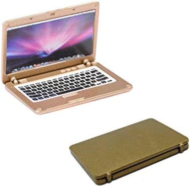 Dengguoli Dollhouse Scene Miniatures Mini Laptop Computer Simulation for Doll 1/6 1/12