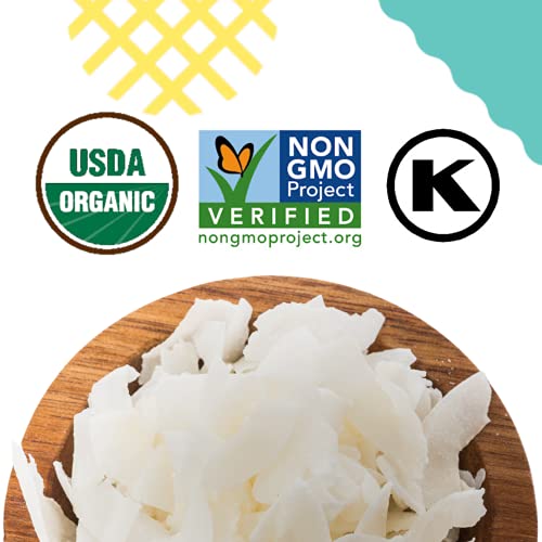 Large Coconut Flakes (Coconut Chips) Organic Keto Unsweetened 8 Ounce