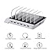 USB Charging Station, Show Wish Universal Detachable 6 Ports Dock Station, 51W 5V 10.2A Stand Mounts Holder Charger, Desktop Docking Station for iPhone,iPad, and Other Smartphones. (Silver)
