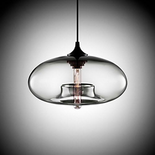 Cozyle Modern Design Pendant Hanging Light Glass Shades Transparent