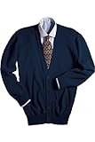Edwards Garment Men's V-Neck Cardigan, XXX-Large Navy