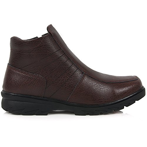 Durable Modeling New Brown Mens Winter Comfort Zip Ankle Boots